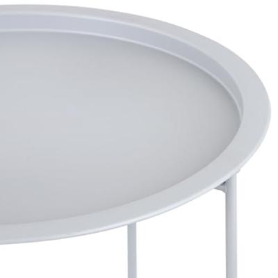 SVJ Bijzettafel Rond - 47 x 47 x 51 cm - Metaal - Lichtgrijs