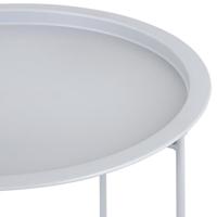 SVJ Bijzettafel Rond - 47 x 47 x 51 cm - Metaal - Lichtgrijs - thumbnail
