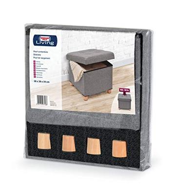 Poef Domopak Living Grijs 38 x 38 x 34 cm Polyester