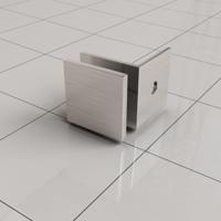 Glaskoppeling Set BWS tbv Inloopdouche Profielloos Geborsteld Staal Boss & Wessing - thumbnail