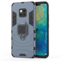 PC + TPU schokbestendige beschermhoes voor Huawei Mate 20 Pro met magnetische ringhouder (marineblauw) - thumbnail