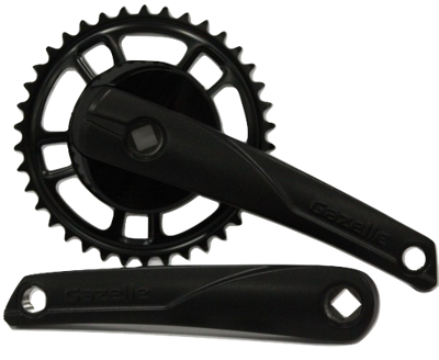 Gazelle Crankstel strixvaria 38t aluminium/staal zwart