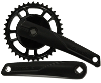 Gazelle Crankstel strixvaria 38t aluminium/staal zwart - thumbnail