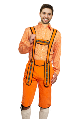 Lederhose Johann Oranje Lang