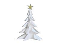 Deco everlands kunstkerstboom papier 28cm wit - thumbnail