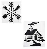 Kerst kunstsneeuw 150ml en sjabloon - thumbnail