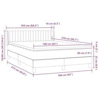 Boxspring met matras fluweel donkergroen 160x210 cm - thumbnail