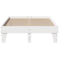 Bedframe zonder matras massief grenenhout wit 135x190 cm - thumbnail