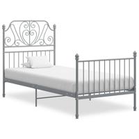 Bedframe metaal grijs 90x200 cm - thumbnail