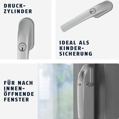Handgreep - ABUS - FG300 S CL/DFNLI - Dubbele bescherming voor kunststof of aluminium ramen - Getest volgens DIN 18267