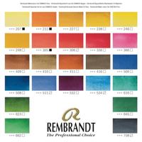 Rembrandt Professionele Aquarelverf Metalen Set - Napjes + Penseel - Algemene Kleurenselectie - thumbnail