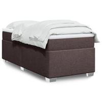 Boxspring met matras stof donkerbruin 80x200 cm - thumbnail