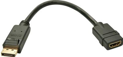 Adapter DisplayPort naar HDMI LINDY 41005 Zwart 15 cm