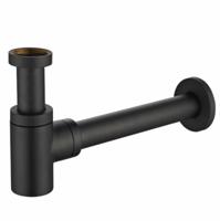 Sifon Wiesbaden Star Luxe Laag 5/4" Mat Zwart - thumbnail