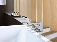 Hansgrohe Metropol 3-gats badrandmengkraan met rechte greep, chroom - thumbnail