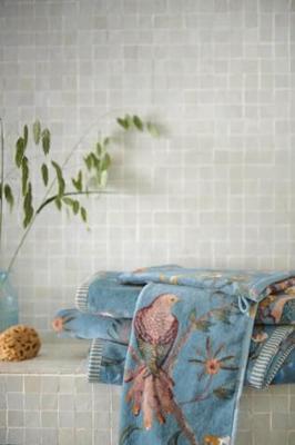 Pip Studio Pip Studio Secret Garden Douchelaken Blauw 70x140 cm