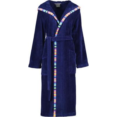 Cawö Cawo Dames Badjas met capuchon 840 11 marine Maat 50