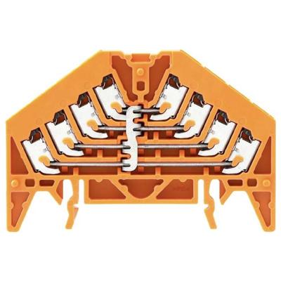 Weidmüller 1301630000 Verdeelblok Push-In-klem, Steekaansluiting Oranje 20 stuk(s)