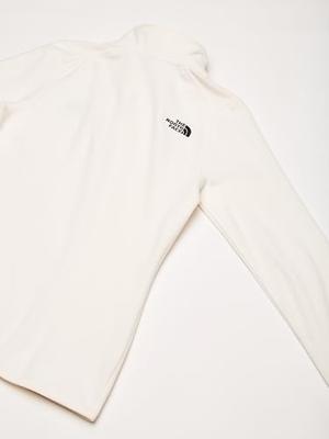 The North Face 100 Glacier 1/4 Zip Fleece Dames White Dune/NPF S