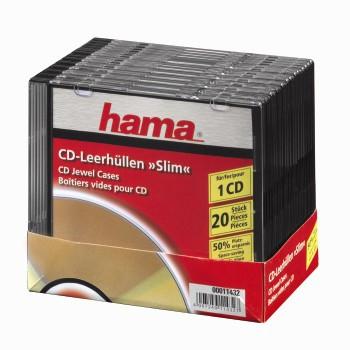 Hama cd slim box 20-p. red