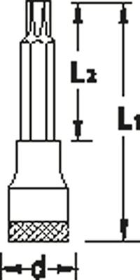Gedore Dopsleutel 1/2" Torx T50 lang - 6158700 - thumbnail