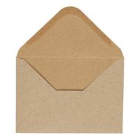 Creativ Company Enveloppen, afmeting envelop 11,5x16 cm, 110 gr, naturel, 10 stuk/ 1 doos - thumbnail