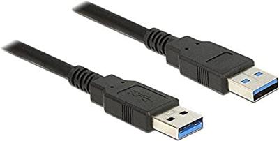 Delock 85061 USB-kabel USB 3.2 Gen1 USB-A stekker, USB-A stekker 1.50 m Zwart Delock 85061 USB-kabel USB 3.2 Gen1 USB-A stekker, USB-A stekker 1.50 m Zwart