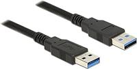 Delock 85061 USB-kabel USB 3.2 Gen1 USB-A stekker, USB-A stekker 1.50 m Zwart - thumbnail