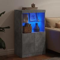 Dressoir met LED-verlichting 60,5x37x100 cm betongrijs - thumbnail