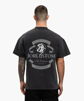 Jorcustom Ribbon Loose Fit T-Shirt Heren Grijs - Maat L - Kleur: DonkergrijsGrijs | Soccerfanshop Jorcustom Ribbon Loose Fit T-Shirt Heren Grijs - Maat L - Kleur: DonkergrijsGrijs | Soccerfanshop