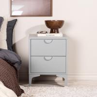Nohr Nachtkastje 'Danyella' Met 2 laden, Metaal, kleur Lichtgrijs - thumbnail