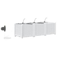 Tuin Bloempot 3 pcs Wit Staal - thumbnail