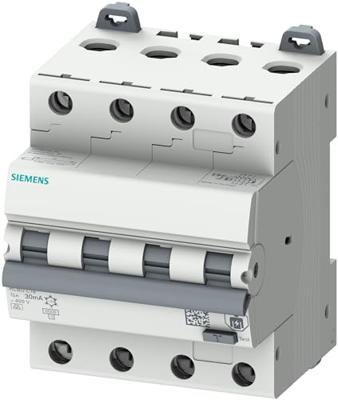 Siemens 5SU13467FP16 Aardlekschakelaar/zekeringautomaat Afmeting zekering = 3 4-polig 16 A 0.03 A