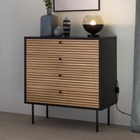 Artistiq Ladekast 'Sega' Eiken, 80cm - thumbnail