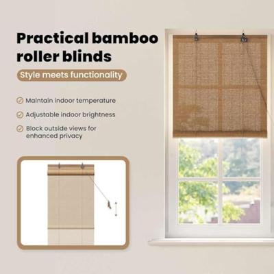 VidaXL Rolgordijn met gordijnen bruin 60 x 220 cm bamboe