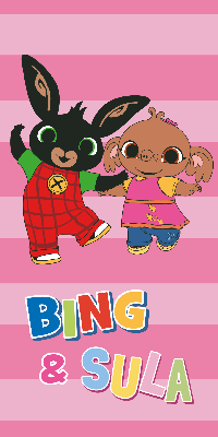 Roze Bing en Sula strandlaken 70 x 140 cm