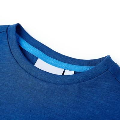 Kindershirt 128 donkerblauw - thumbnail