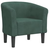 Kuipstoel fluweel donkergroen - thumbnail