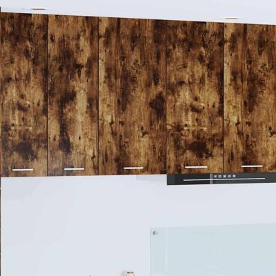Hangkast Riga Gerookte Eik en Wit 40 x 31 x 80 cm Bewerkt hout