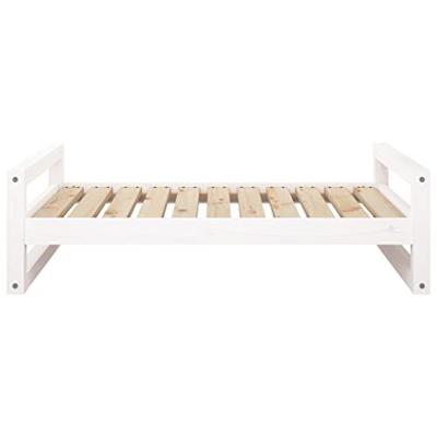 Hondenmand 95,5x65,5x28 cm massief grenenhout wit - thumbnail