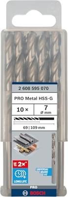 Bosch Accessoires Metaalboren HSS-G, Standard 7 x 69 x 109 mm 10st - 2608595070 Bosch Accessoires Metaalboren HSS-G, Standard 7 x 69 x 109 mm 10st - 2608595070