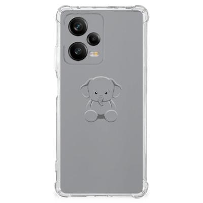 Xiaomi Redmi Note 12 Pro Plus Stevig | Bumper Hoesje | Grijs Baby Olifant Xiaomi Redmi Note 12 Pro Plus Stevig | Bumper Hoesje | Grijs Baby Olifant
