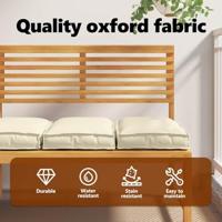 VidaXL Kussen 2 pcs crème 40 x 40 x 8 cm oxford stof - thumbnail