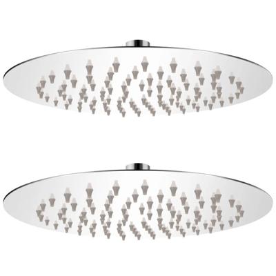 VidaXL Regendouchekop 2 st rond 20 cm roestvrij staal VidaXL Regendouchekop 2 st rond 20 cm roestvrij staal