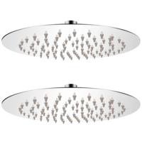 VidaXL Regendouchekop 2 st rond 20 cm roestvrij staal - thumbnail