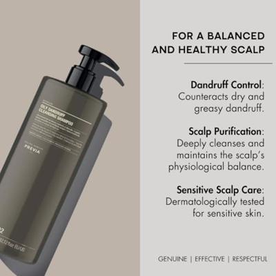 Previa Natural Haircare Extra Life Oily Dandruff Cleansing Shampoo 950ml