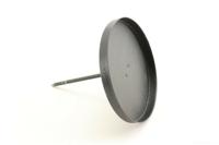 Kaars houder zwart 10,5 cm 2 stuks - thumbnail