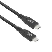 ACT AC7441 USB 3.0 10Gbps 60W USB Type-C® kabel | Zwart | 1 meter - thumbnail