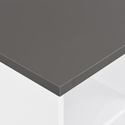 Bartafel 60x60x110 cm wit en antracietgrijs