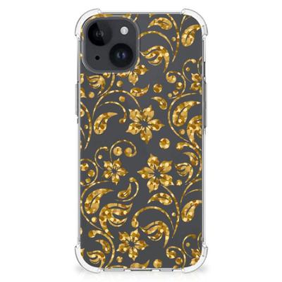 iPhone 15 Plus Case Gouden Bloemen iPhone 15 Plus Case Gouden Bloemen